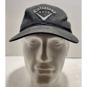 Callaway Golf Men's Black Adjustable Hook & Loop Cap/Hat Excellent Condition